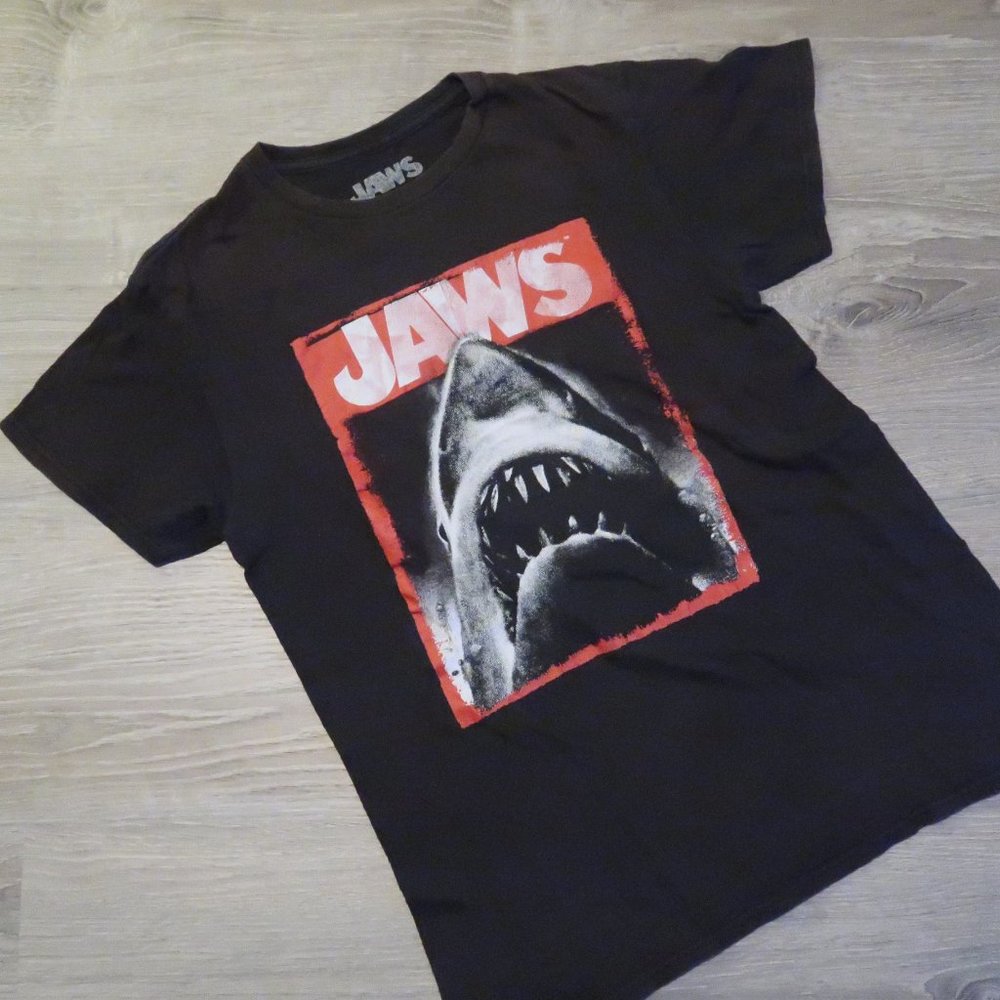 Vintage Jaws Graphic Black Tee Universal Studio Size S